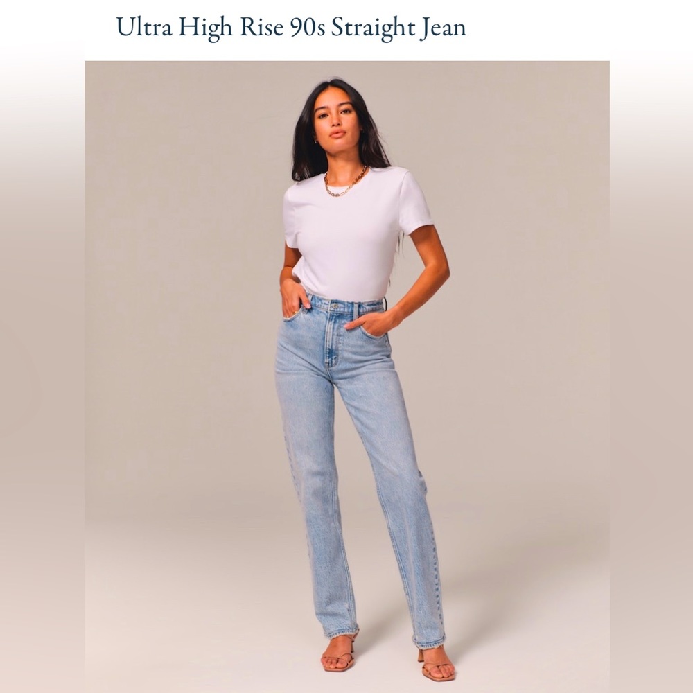 A&F ultra high-rise 90s straight jean